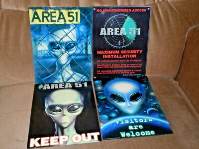 AREA 51 -- Blechschilder ca.  15 x 20 cm   2 zur Auswahl -----------------------