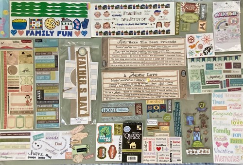 Large Lot of FAMILY Stickers & RubOns! Colorbok, All My Memories, Etc