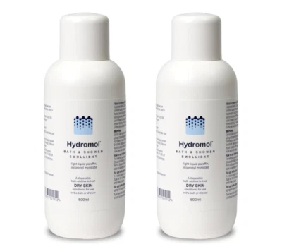 2x Hydromol Bath & Shower Emollient 500ml | Eczema Relief and Dry Skin Treatment