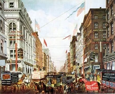 Decor Poster. Fine Graphic Art Design. Carriages selling. Home Wall Art. 2046