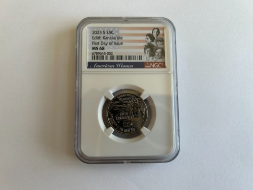 FDOI First Day of Issue 2023 S EDITH KANAKA'OLE AMERICAN QUARTERS DONNA NGC MS68 - Foto 1 di 2