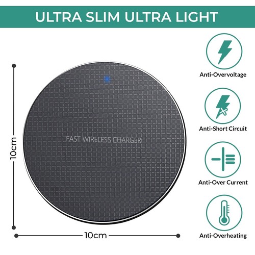15W Fast Wireless Charger Qi Charging Pad For Apple iPhone , Samsung
