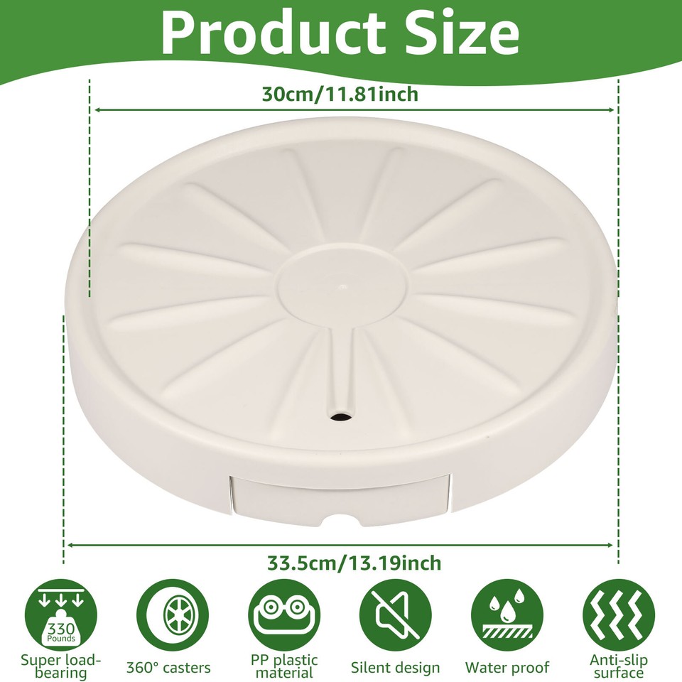 Plant Stand with Wheels 13.2 Inch Rolling Plant Stands with Water