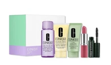 Clinique Gift Set - Moisturizing Lotion Makeup Remover Scrub Mascara