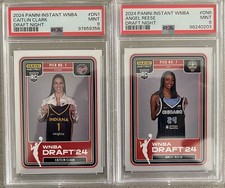 Caitlin Clark Angel Reese 2024 PANINI INSTANT WNBA DRAFT RC ROOKIE CARDS PSA 9