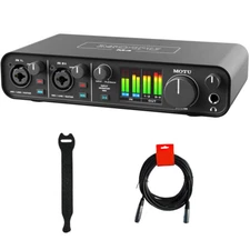 MOTU M4 Desktop Type-C Audio-MIDI Interface with XLR Cable & Straps