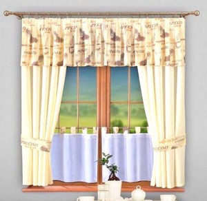 Curtains Cream Kitchen Ready Made Windows Modern Decor Coffee