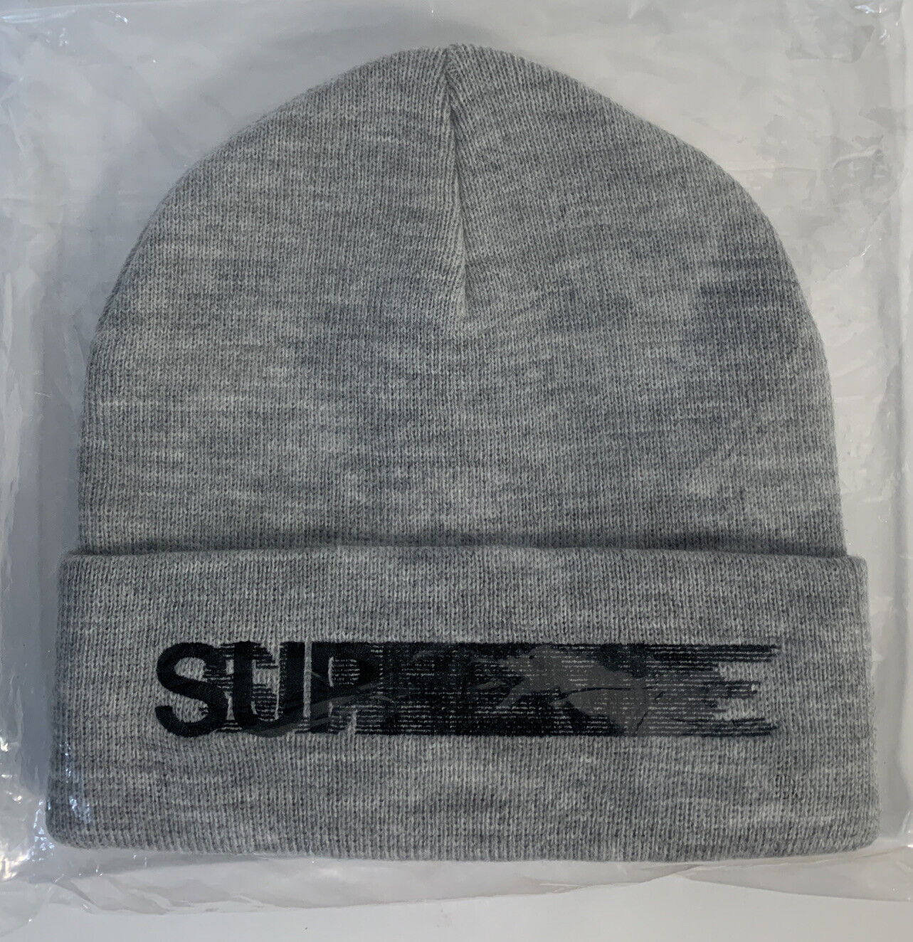 Supreme Motion Logo Beanie Heather Grey SS20 - One Free Supreme Sticker  Included