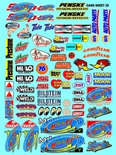 Clear Matte Vinyl Sticker Sheet 39-R/C MODEL Decal fits 1/24-1/16 Scale DIE-CUT