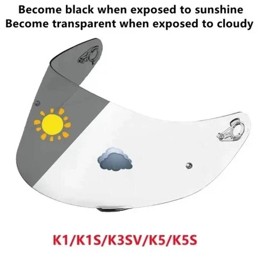 Photochromic Visor for AGV K5 K3SV K1 Helmet Windshield Auto Lens Replacement - Picture 6 of 6