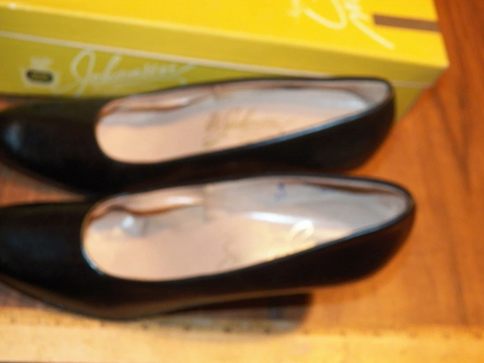 Zapatos de mujer vintage JOHANSEN negros DEVOIR talla 8 4A con caja original Foto 2 de 4