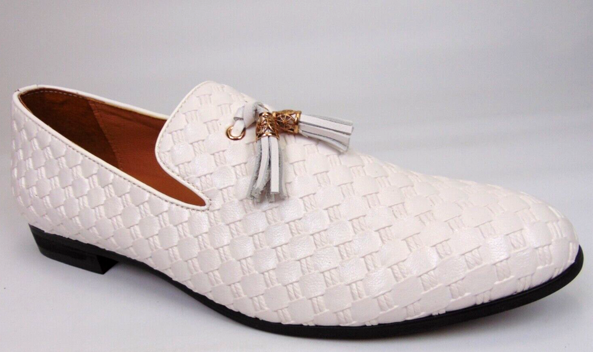 NEW! Jitai Slip-on Men's Dress Wedding Shoes Loafers Size M, White