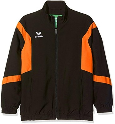Erima Kinder Sportjacke Trainingsjacke Jacke Präsentationsjacke, schwarz, 128