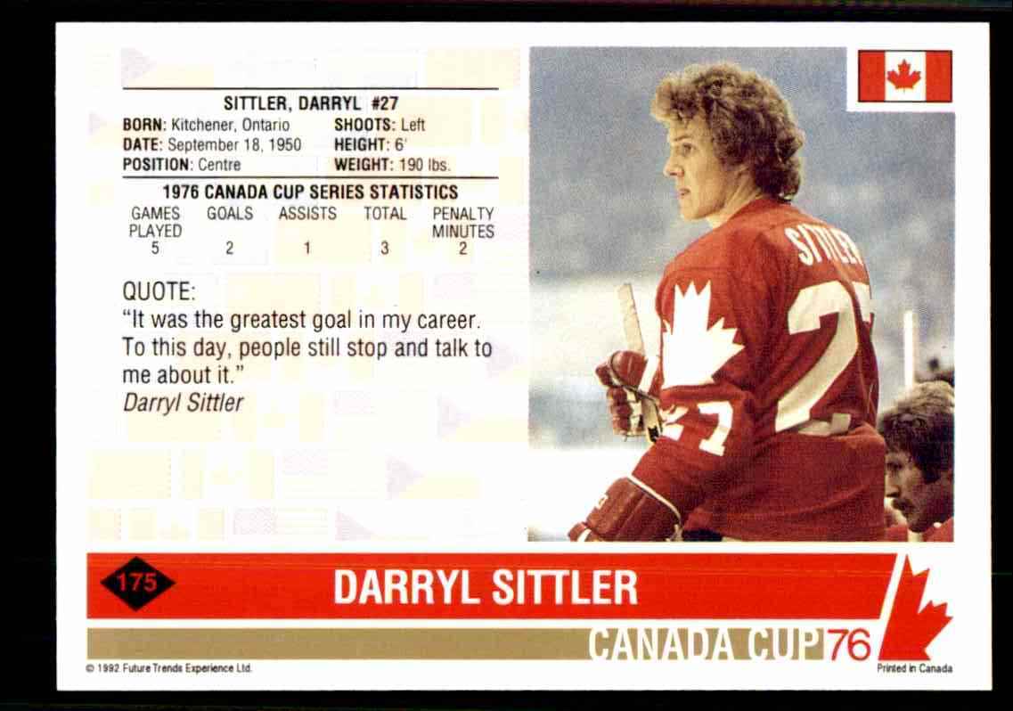 1992-93 Future Trends '76 Canada Cup Darryl Sittler #175 | eBay