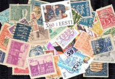 ESTONIE collections de 25 à 300 timbres différents oblitérés
