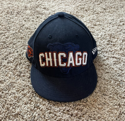 NEW ERA 59 FIFTY CHICAGO BEARS DRAFT MENS FITTED HAT BLUE ORANGE SIZE 1/2 