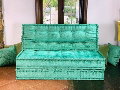 French Tufted Daybed Mah Jong Sofa Couch Handmade Upholstery Module : 3 Seater - Picture 12 of 15