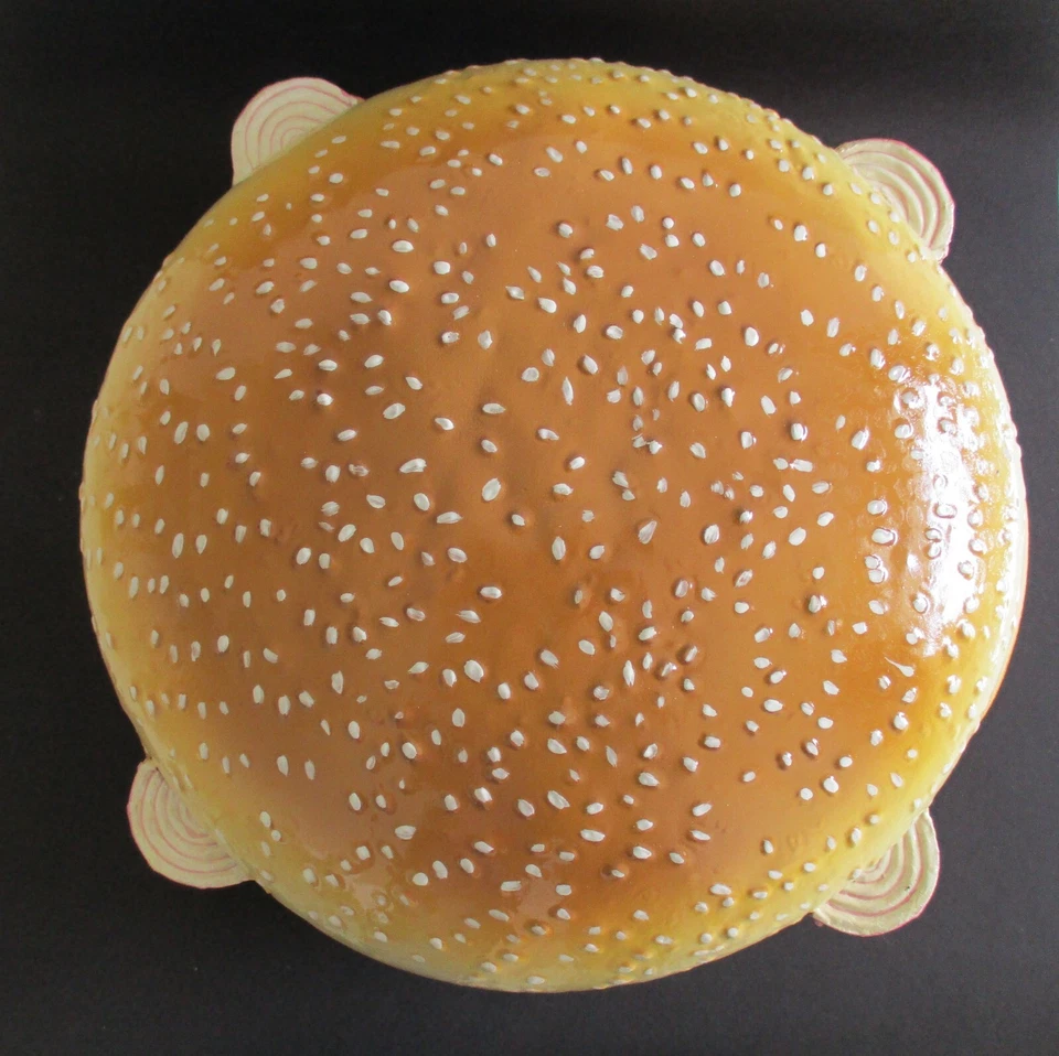 Huge Iron Hamburger advertisement trade store display sign full body detailed - Image 4 of 4