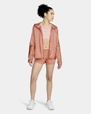 Nike Water Repellent Zip Pockets Long Running Jacket Women's Size S, M, L