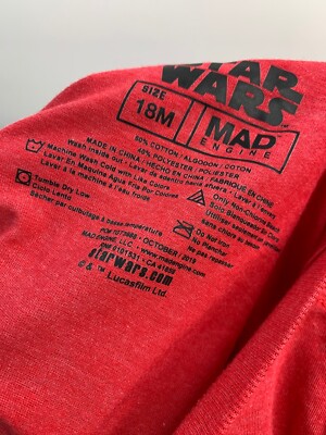 Star Wars 18M Toddler Chewbacca I Chewsu Long Sleeve T-Shirt Red