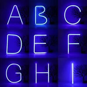 Led Blue Neon Letters Decorative Light Up Words K X Y H J E P Fast Delivery Ebay