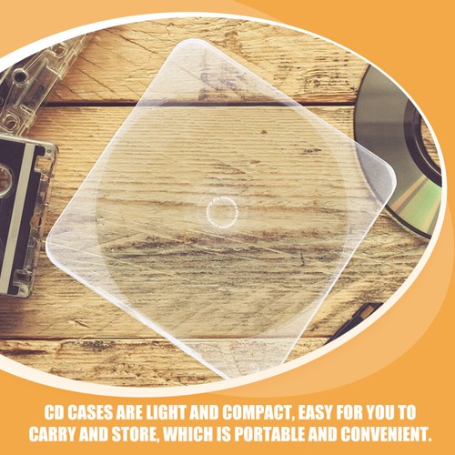 10 Pcs CD Box DVD Travel Storage Holders Cases for Compact Discs - Afbeelding 11 van 12