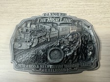 Vintage 1986 The High Line Durango Silverton Railroad Buckle by C J