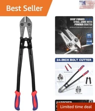 Heavy-Duty Bolt Cutter - 24" - Chrome Molybdenum Steel - Comfortable Grip