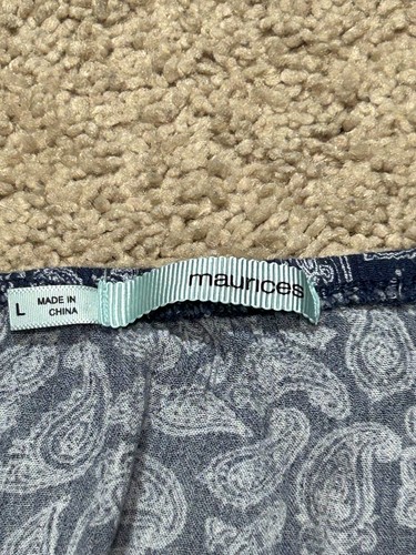 Maurices Damen Shirt Gr. Large Mehrfarbig Paisleymuster Elastischer Ausschnitt Freizeit - Bild 2 von 10