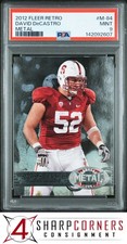 2012 FLEER RETRO METAL #M-84 DAVID DeCASTRO RC STEELERS POP 6 PSA 9