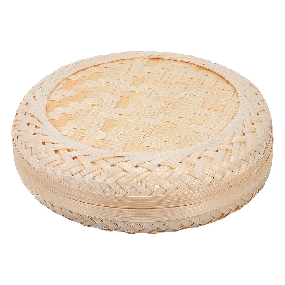 Set Di 6 Cestini Portaoggetti In Rattan Con Coperchio E Manico, Bianco, Impilabili, 25x19x10 Cm – Perfetti Per Organizzare Casa E Scaffali