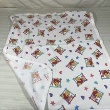 Vintage 90  s Winnie the Pooh Thermal Waffle Knit Baby Blanket Pooh Piglet HTF F2