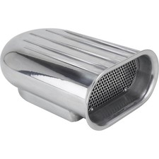 Speedway Gasser Finned Aluminum Single Quad Carb Air Scoop Polished Speedway Gasser Finned Aluminum Single Quad Carb Air Scoop Polished
