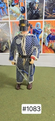 Hasbro AT GI JOE 1970’s High Voltage Jumpsuit Face Shield Figure &Accessories