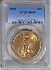 1928 $20 Saint Gaudens Double Eagle - PCGS MS65 - Investment Bullion - .9675 oz