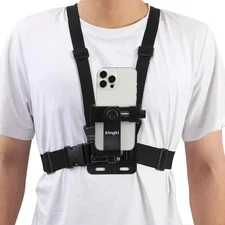 Mobile phone chest mount harness strap cell phone holder mount for video