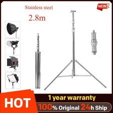 US 2.8m / 110'' Heavy Duty Stainless Steel Studio Light Stand Tripod For Godox