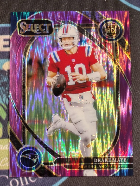 2024 Panini Select #218 Drake Maye RC Purple Shock Prizm - Club Level /360