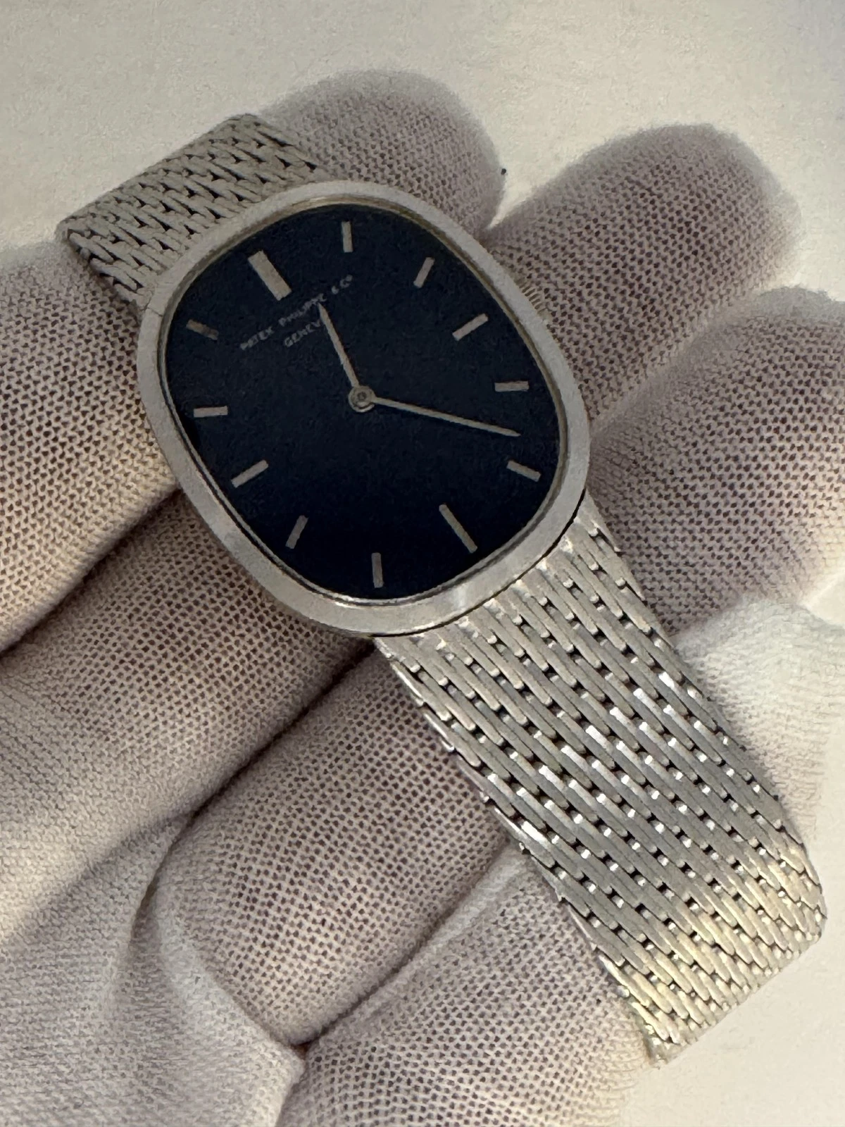 Patek Philippe — Patek Philippe Ellipse 3548G Reprinted-Blue Dial 18K White Gold Watch