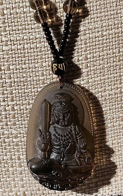 Buddha Obsidian 15'' Pendant Necklace READ 