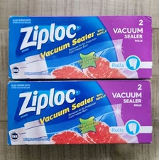 Ziploc Vacuum Sealer Roll Refill 11”X 16’ - 2 Rolls Per Package (Lot of 2)