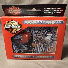 Harley Davidson Collectable Playing Cards (2 decks)in Collectors Tin. New Sealed