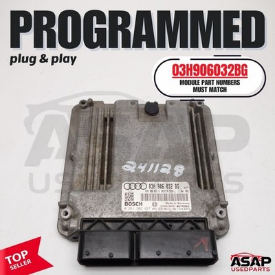   PROGRAMMED PLUG & PLAY ECM ECU 3.6L AUDI Q7 2007 03H906032BG  