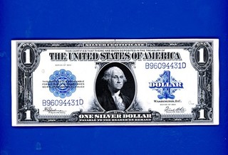 1923 $1 Silver Certificate HORSE BLANKET CRISP NEAR UNC NOTE