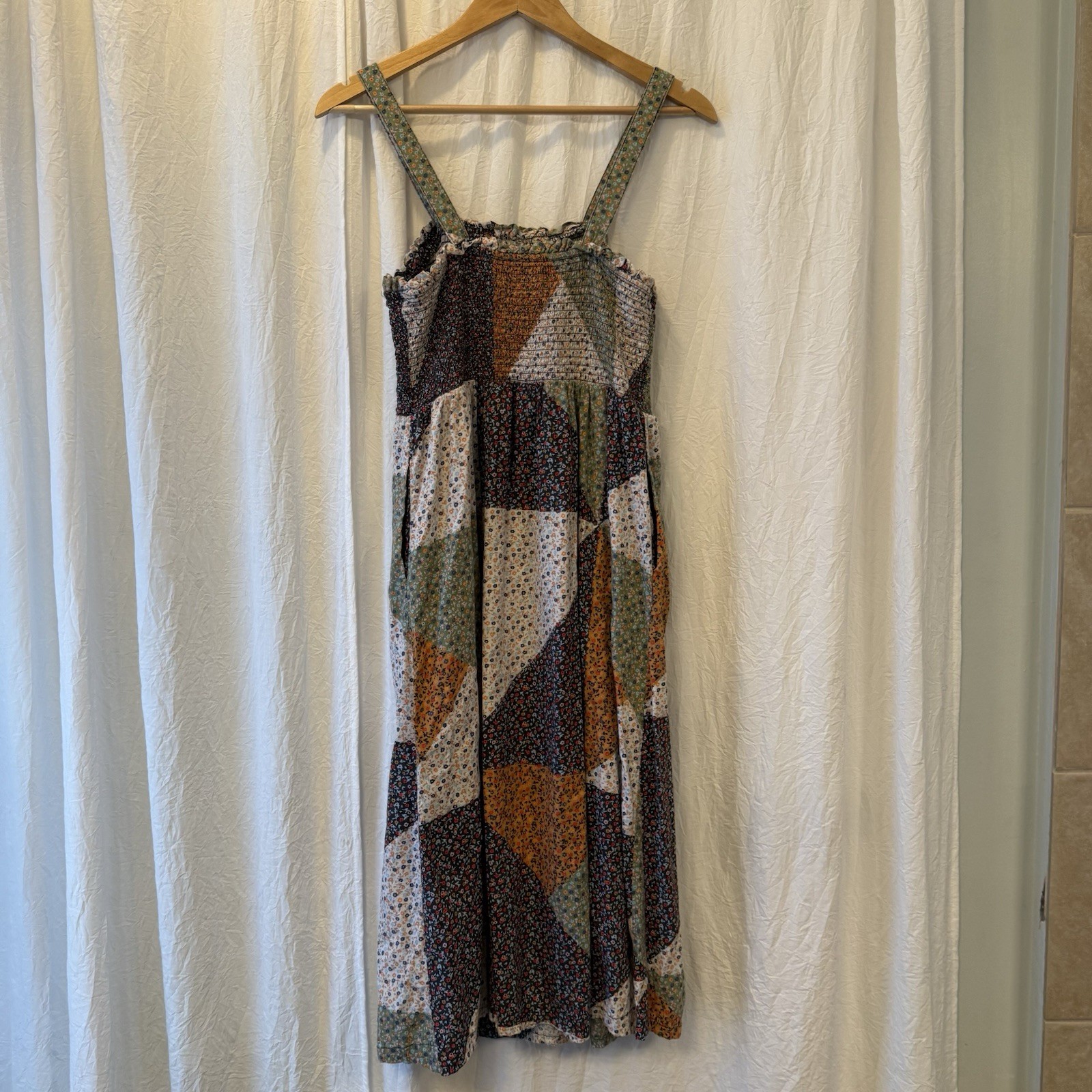 Universal Thread Patchwork Ditsy Floral Smocked D… - image 10