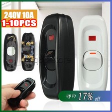 10PCS AC 110-250V 10A Inline ON/OFF Table Lamp Desktop Lights Cord Cable Switch