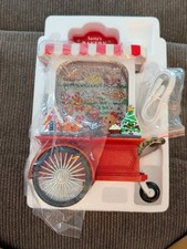 Nuevo Carro de Caramelos Panadería Papá Noel Pan de Jengibre Hombre Niña Globo de Nieve Luz Navidad