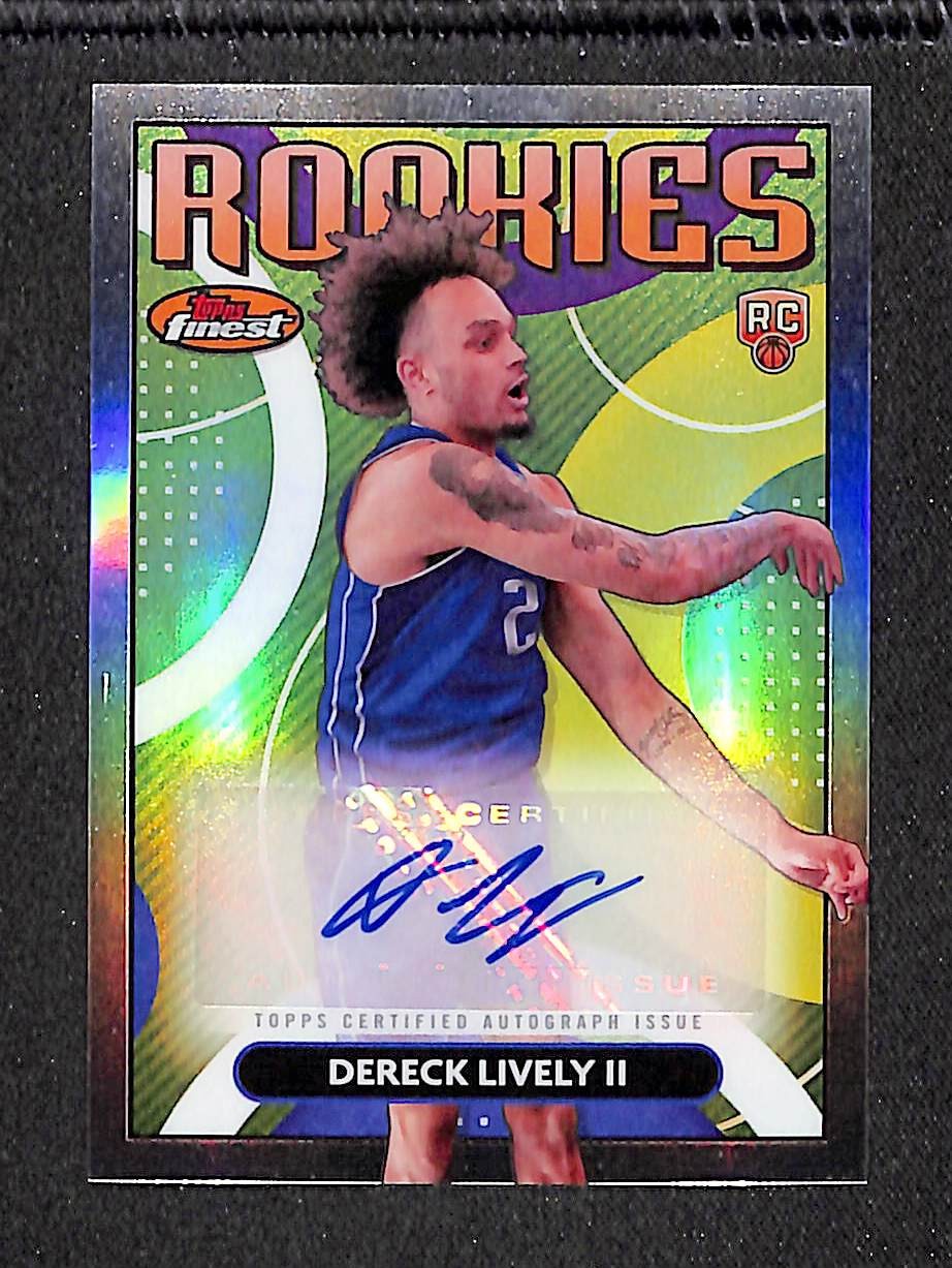 Dereck Lively II 2023/24 Topps Finest Rookies Autograph Refractor #RFA-DLII RC