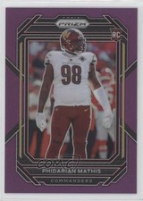 2022 Panini Prizm Rookies Purple Prizm 53/125 Phidarian Mathis #390 h3a