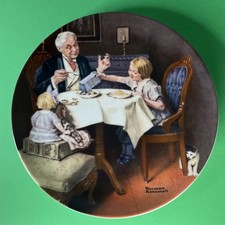 The Gourmet by Norman Rockwell Plate by Edwin M Knowles Includes Original Cert
